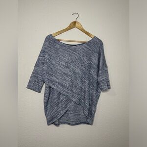 White House Black Market Heather Blue Sparkle Sweater Size Small